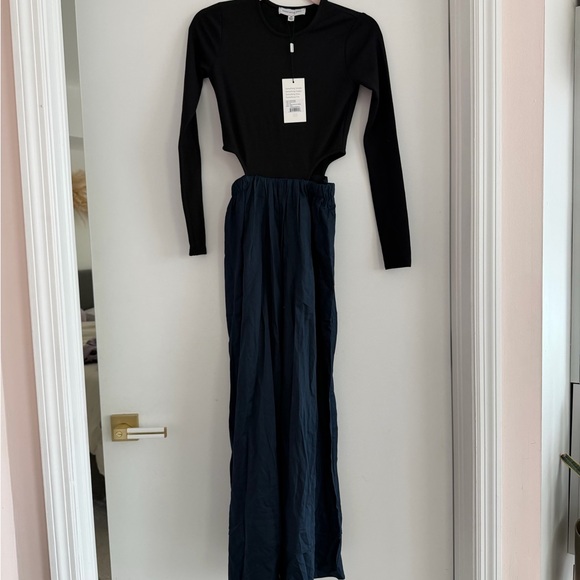 Something Navy Dark Blue Maxi Skirt - Picture 3 of 5